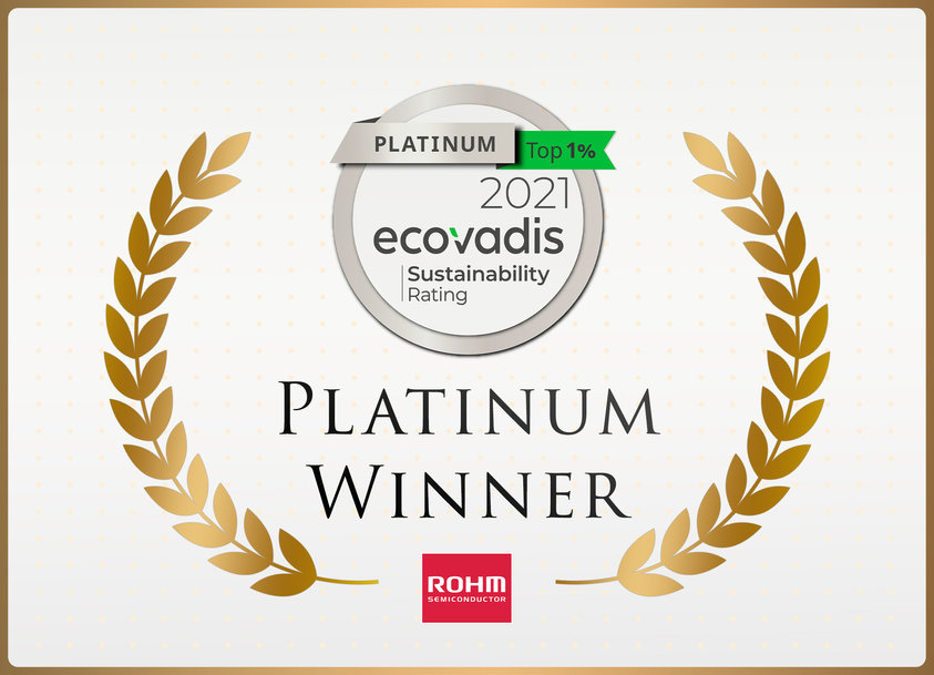 ROHM recibe la máxima calificación de platino de sostenibilidad 2021 por parte de EcoVadis